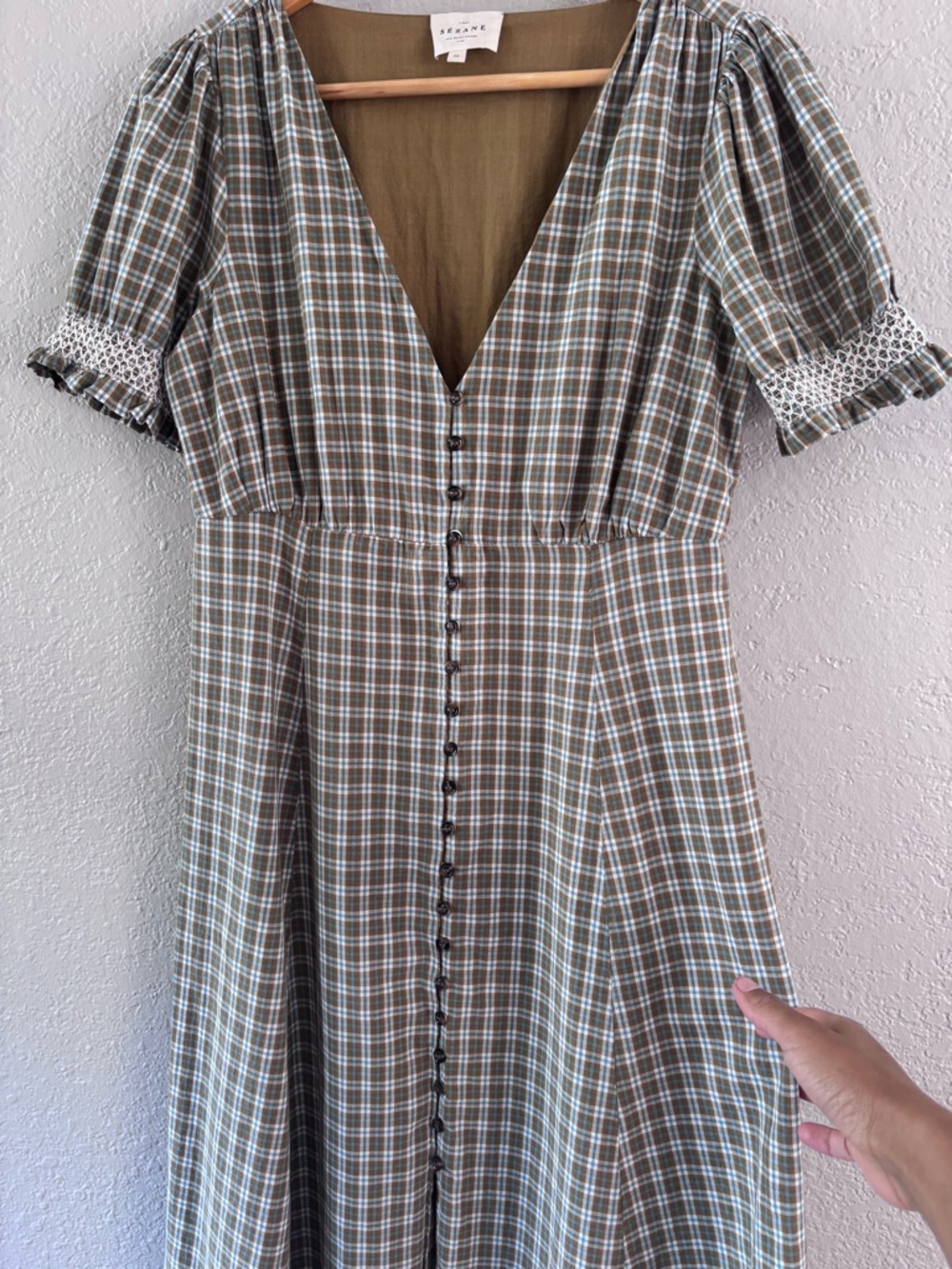 Sezane Solía Organic Cotton Midi Dress Size Small (36)FR - Picture 3 of 7